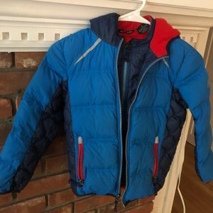 Snozu winter coat with two zipper, boys size 6
